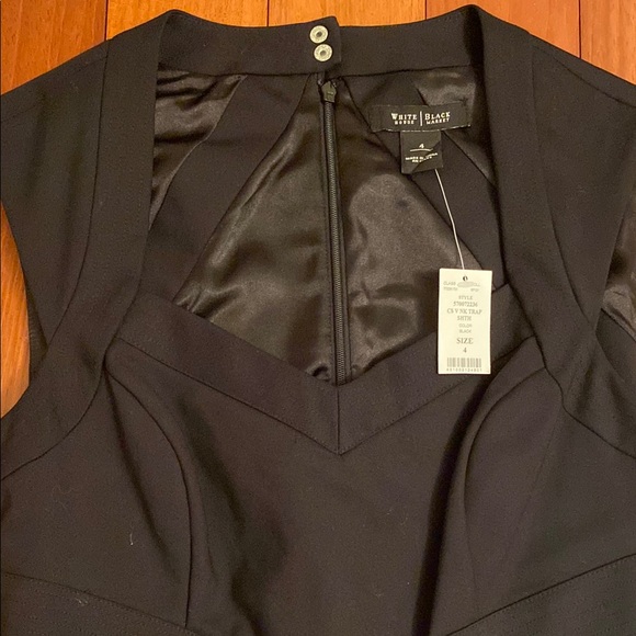 White House Black Market Elegant Black Sleeveless Dress - Picture 3 of 5